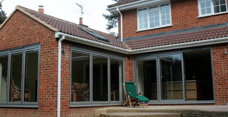 showing off a larger home extension built as part of a larger home extension scheme